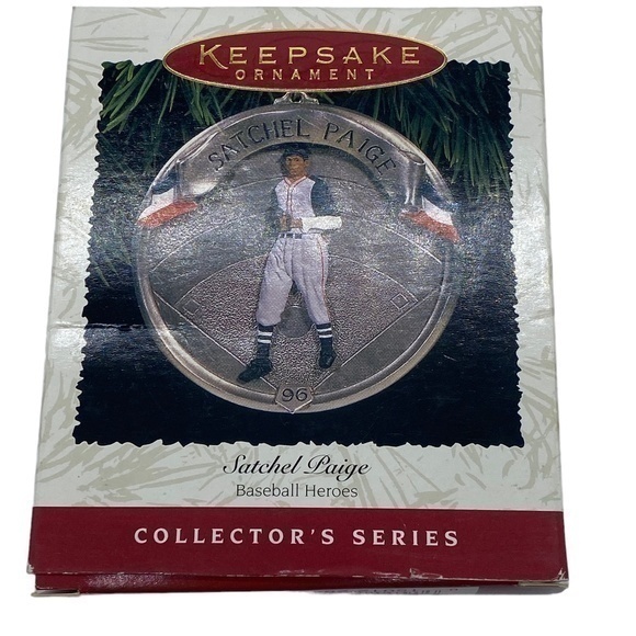 Hallmark Keepsake Vintage Satchel Paige Baseball Heroes Christmas Ornament 1996 - Picture 1 of 3